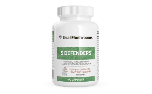 Real Mushrooms: 5 Defenders Organic Mushroom Blend Capsules